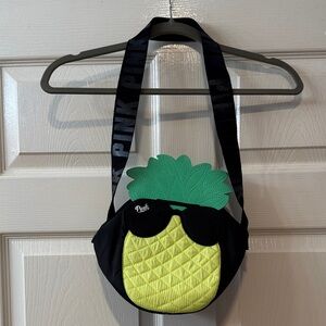 PINK Victoria's Secret Pineapple Lunch /Cooler Bag with Black Strap